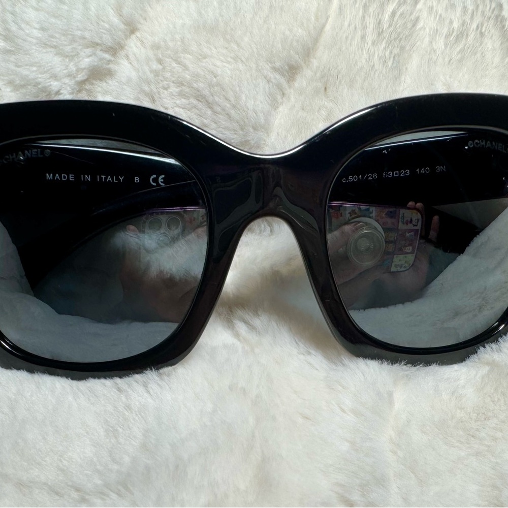 CHANEL Black Sunglasses
